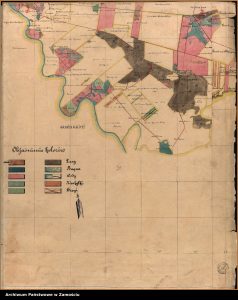 Bystre, Kamionka (folwark), Działy Zagrodnicze, Jasiennik, Krzeszów, Krzeszów Dolny, Krzeszów Górny, Kulna, Kustrawa, Lipiny Dolne, Lipiny Główne (folwark), Lipiny Nowe (folwark), Łazów (folwark i wieś), Łazy Malenickie, Łazy Naklickie, Malennik (folwark), Naklik, Naklik Główny (folwark), Naklik Nowy (folwark i wieś), Podolszynka Ordynacka, Podolszynka Plebańska, Potok Górny, Sigiełki, Sigły, Szyszków